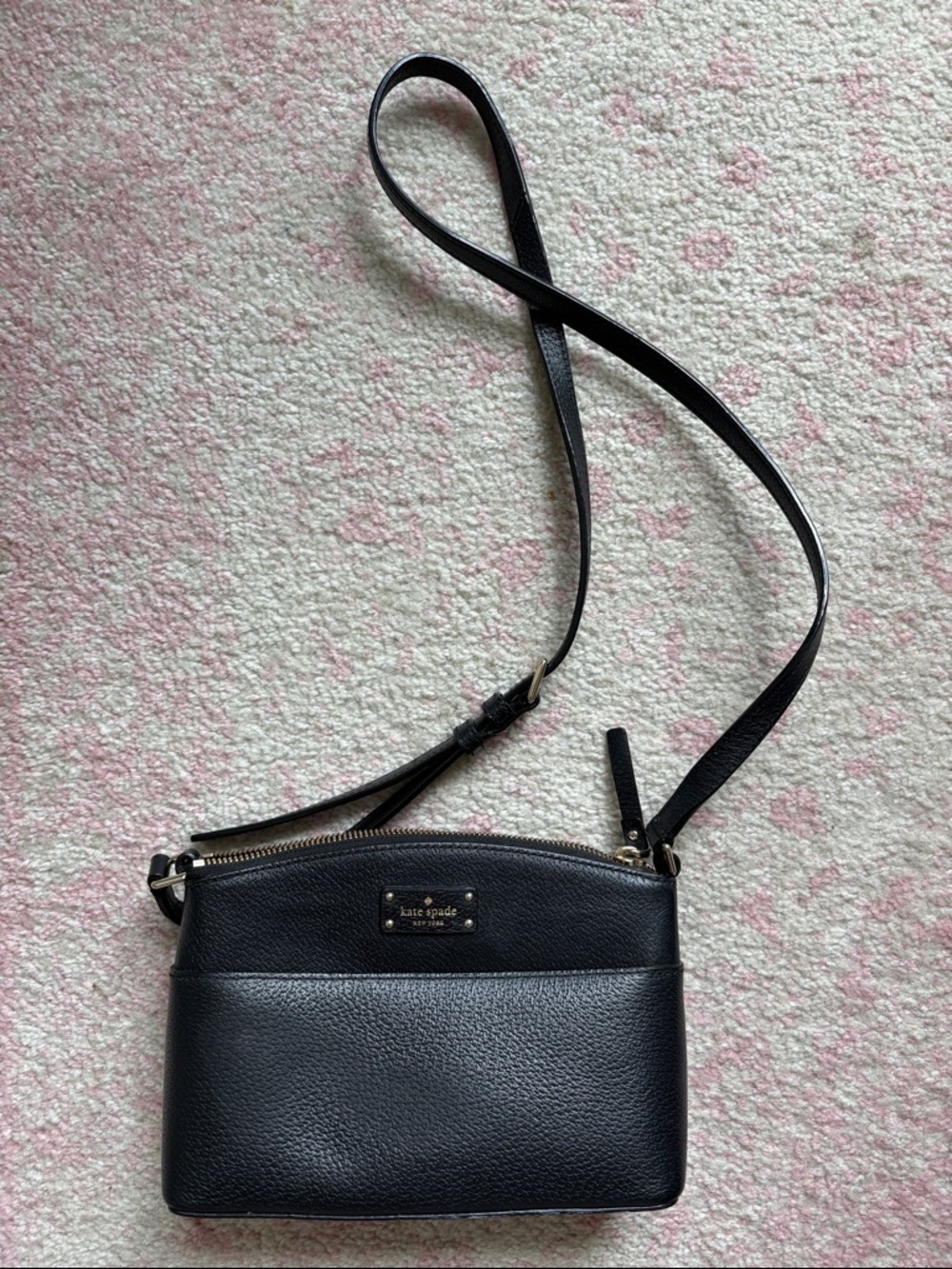 kate spade Black Pebbled Leather Crossbody Bag